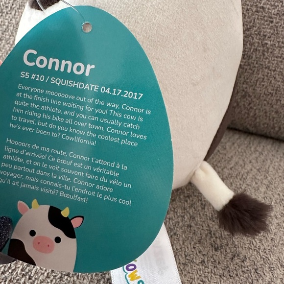 Nwt  Connor the Cow 5” Squishmaillows - Picture 3 of 3